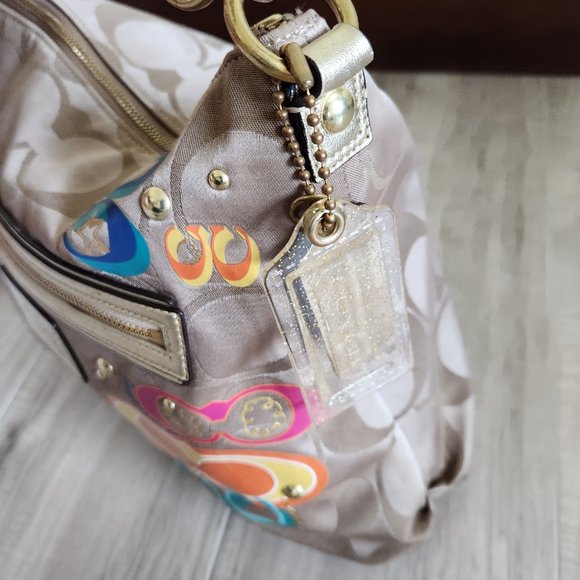 Vintage Coach Poppy Graffitti Applique Tote Bag c - Picture 12 of 15